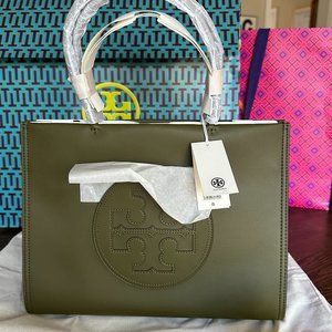 NWT, Tory Burch - Ella Bio Small Tote - Olive Green
